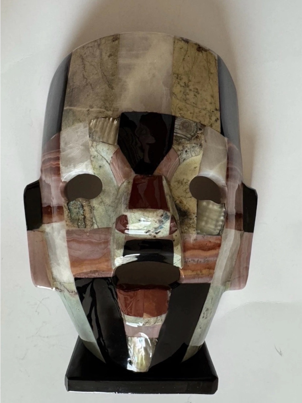 Aztec Marble Mosaic Tribal Mask